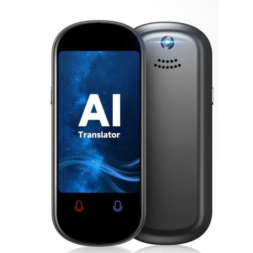 AI Translator Portable Two Way Real Time Voice Translation Device Grey WiFi